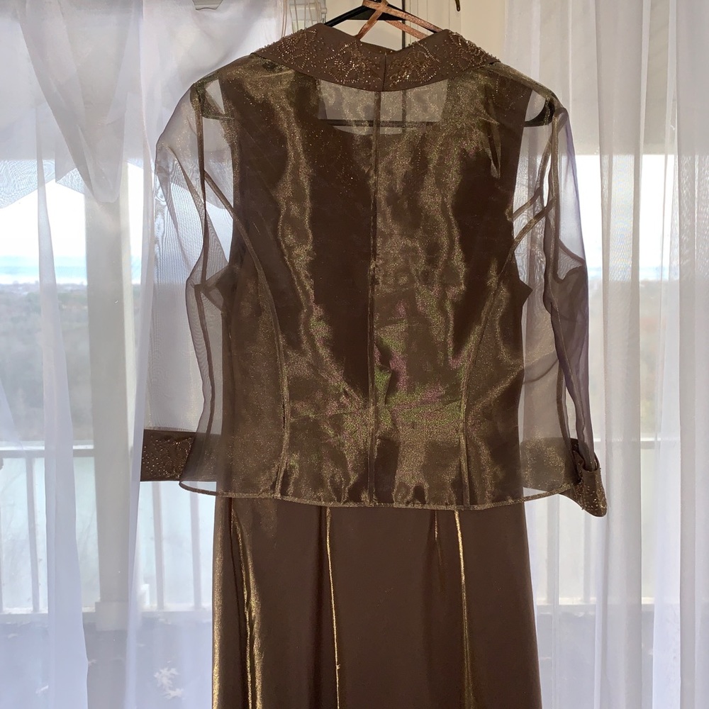 Gold dress with jacket